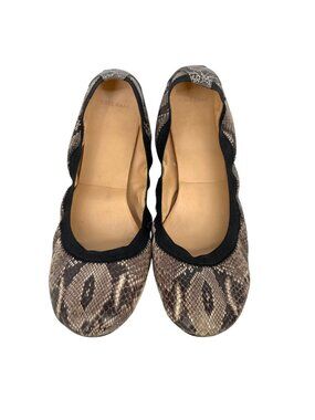 Cole Haan Snakeskin Print Leather Ballet Flats Size 11